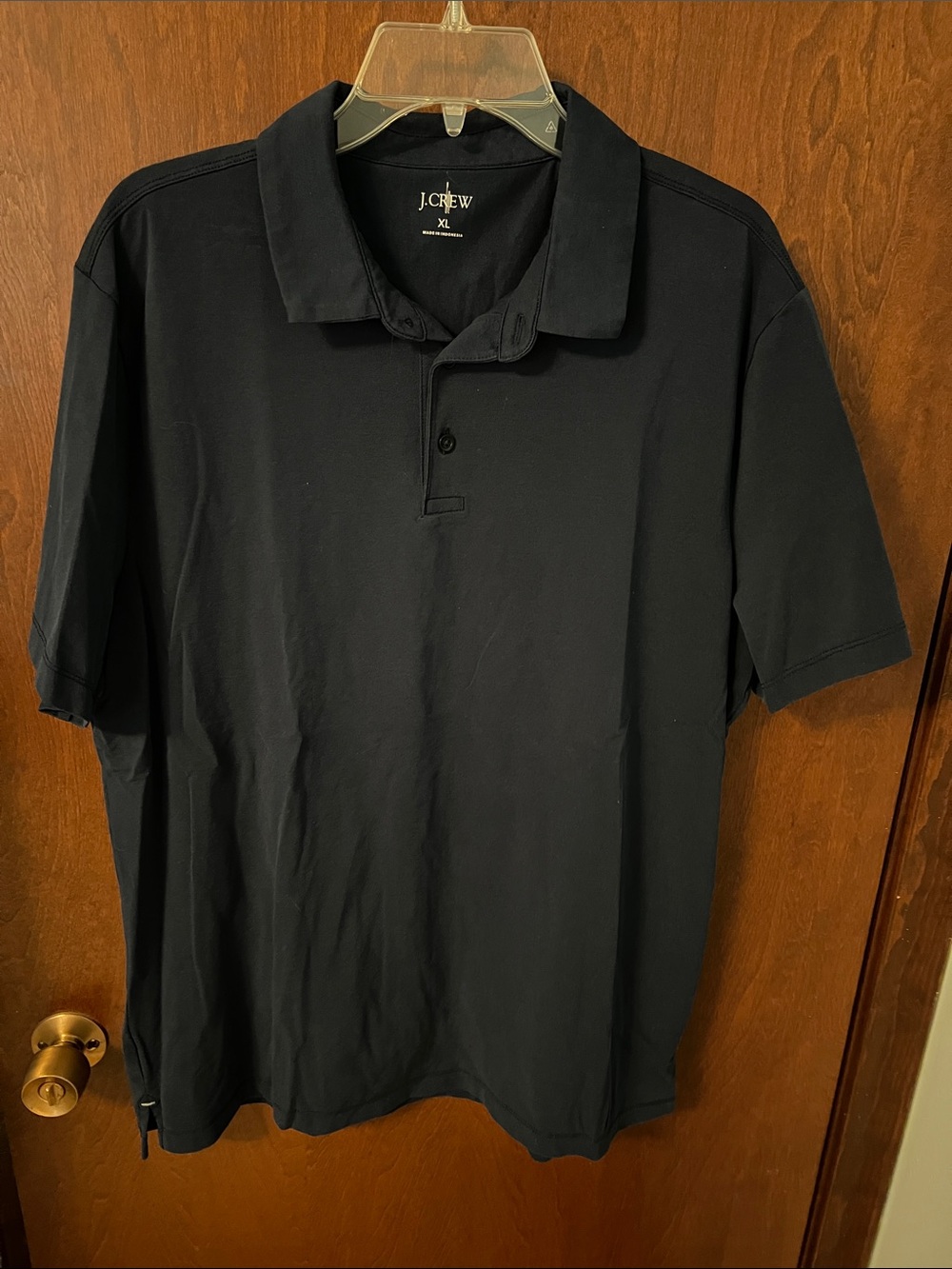 J. Crew Men's Blue performance piqué polo shirt